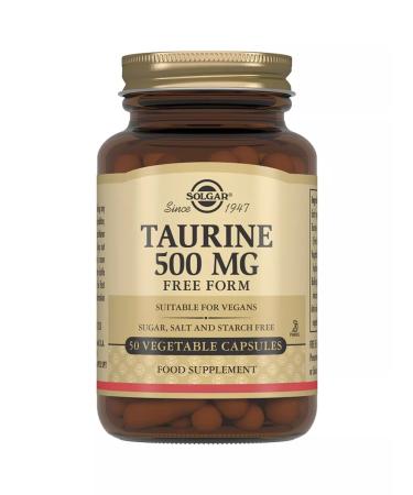 Solgar Taurin 500 mg 50 capsules - Buy Online on GoSupps.com