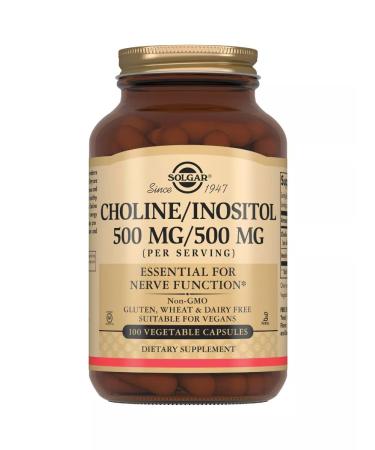 Solgar Kholin 500 mg inositol 500 mg 100 capsules - Buy Online on GoSupps.com