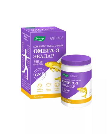 Evalar Anti-Age concentrate of fish oil omega 3 30 capsules