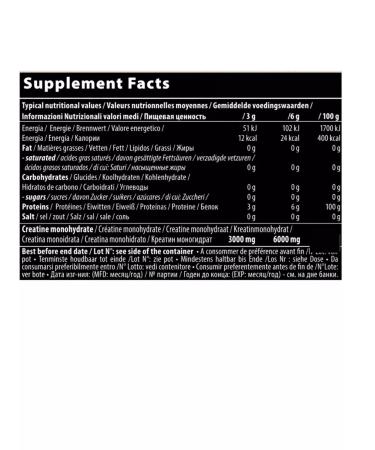 QNT Creatine Monohydrate Creatine 100% Pure 300 gr - Buy Online on GoSupps.com