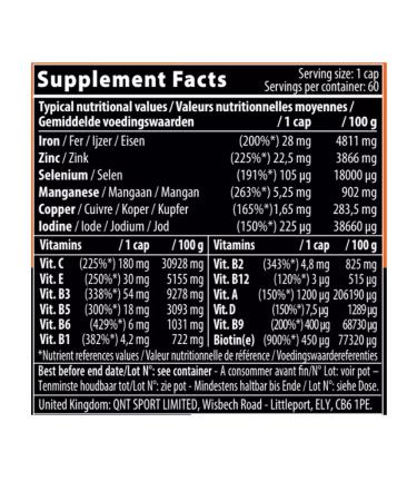 QNT A complex of vitamins and minerals Daily 60 capsules - Buy Online on GoSupps.com