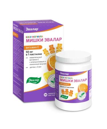 Evalar Baby formula Mishka vitamin C to the pastille chewing 30 pcs