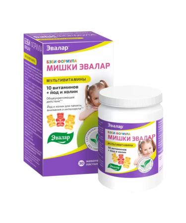 Evalar Baby formula Mishka Multivitamins chewing pastries 30pcs