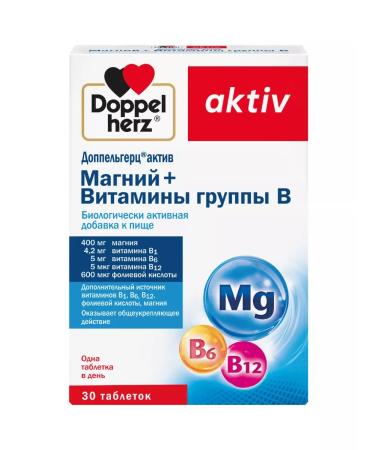 Doppelherz Magnesium + B vitamins B 1260 mg tablets 30pcs