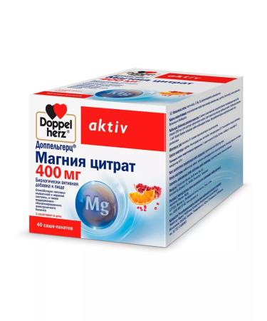 Doppelherz Magnesium Citrate 400 mg Sasha 40 pcs - Buy Online on GoSupps.com