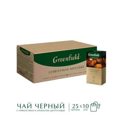 Tea black Greenfield Christmas Mystery 25 bags 10 pieces - Buy Online on GoSupps.com