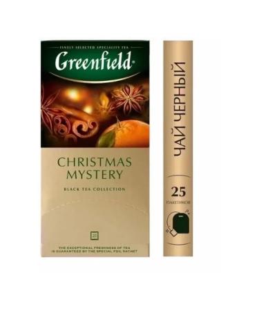 Tea black Greenfield Christmas Mystery 25 bags 6 pieces - Buy Online on GoSupps.com