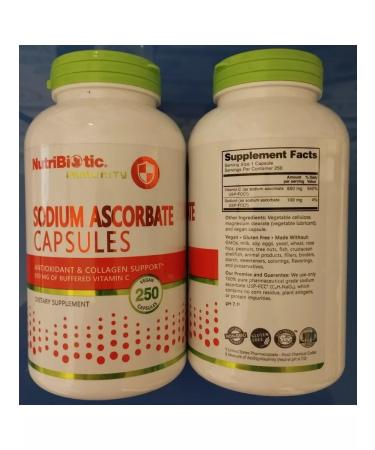 NutriBiotic Sodium Askorbat 250 capsules - Buy Online on GoSupps.com