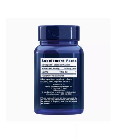 Life extension Taurine Taurin amino acid - Buy Online on GoSupps.com