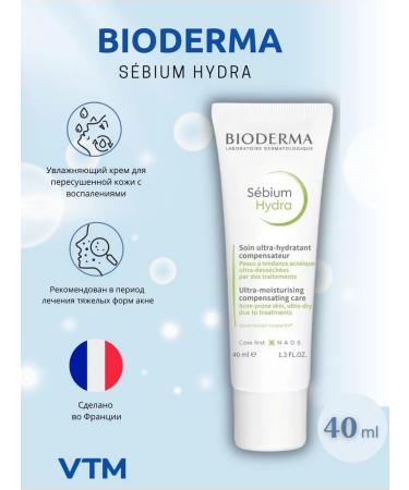VTM BioDERMA moisturizer Sebium Hydra Sebium Hydra 40 ml