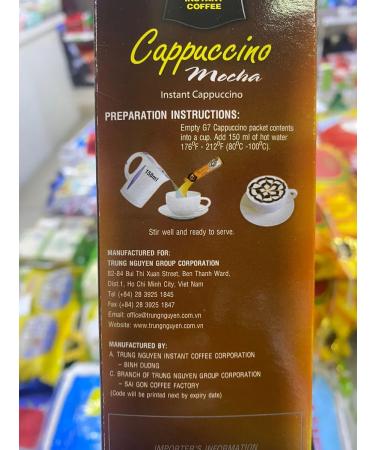 Coffee and drinks G7 Soluble coffee "Cappuccino mocha" 216 g - Buy Online on GoSupps.com