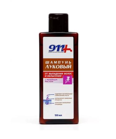 911 Onion shampoo from hair loss with burdock oil 150 ml - Buy Online on GoSupps.com