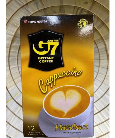 Coffee and drinks G7 Soluble coffee "Cappuccino Hazelnut" 216 g - Buy Online on GoSupps.com