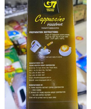 Coffee and drinks G7 Soluble coffee "Cappuccino Hazelnut" 216 g - Buy Online on GoSupps.com