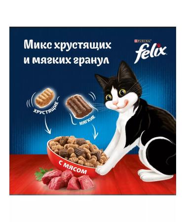 FELIX Dry food Double yummy for cats 1.3 kg with meat - Buy Online on GoSupps.com