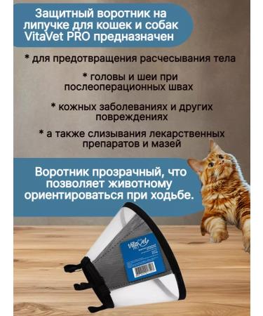 VitaVet Veterinary protective veterinary collar for cats and dogs 7.5 cm (a) - Buy Online on GoSupps.com