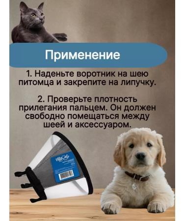 VitaVet Veterinary protective veterinary collar for cats and dogs 7.5 cm (a) - Buy Online on GoSupps.com