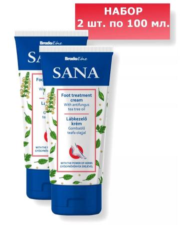 BradoLine SANA Feet cream against the fungus Teatreeoil 100 ml. - 2 pcs