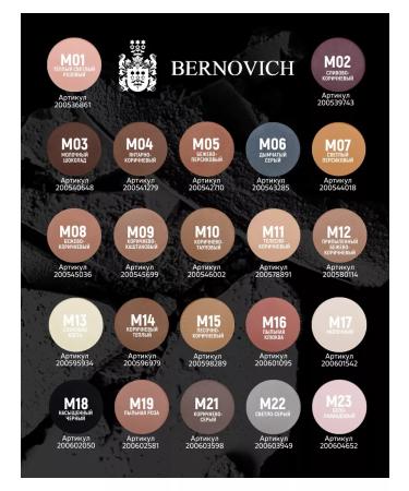 BERNOVICH Matte shadows for the eyelids Refile No. m 33 red (ex No. 139) - Buy Online on GoSupps.com