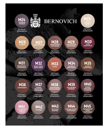 BERNOVICH Matte shadows for the eyelids Refile No. m 33 red (ex No. 139) - Buy Online on GoSupps.com