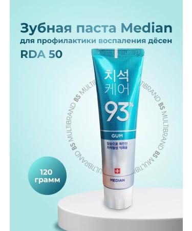 median Toothpaste for the prevention of gum inflammation