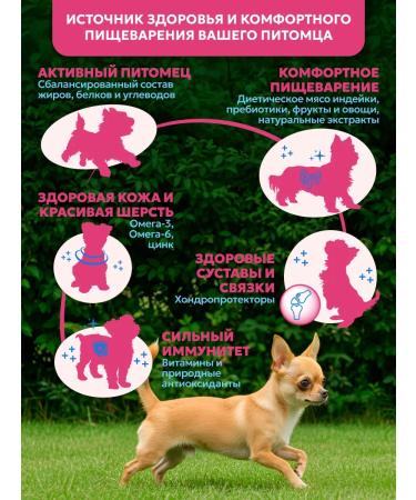 Pet's Brunch Dry food for dogs of miniature rocks with a turkey 1 kg - Buy Online on GoSupps.com