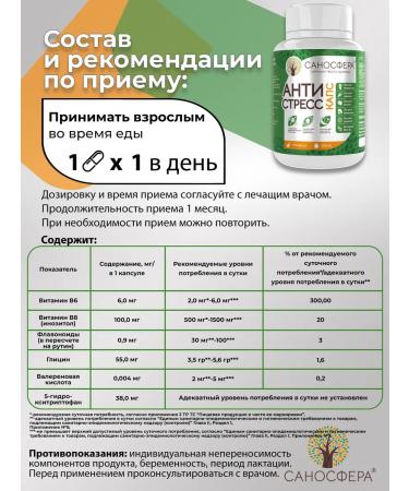 Sanosphere Anti -stress complex from anxiety and fatigue - Buy Online on GoSupps.com