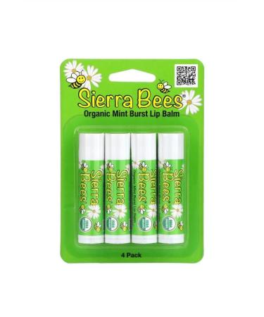 Sierra Bees Organic lipsticks for lips mint 4pcs - Buy Online on GoSupps.com