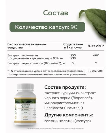 RESTARTBIO Kurkumin C piperin 250 mg (bioperin) in capsules 90 pcs - Buy Online on GoSupps.com