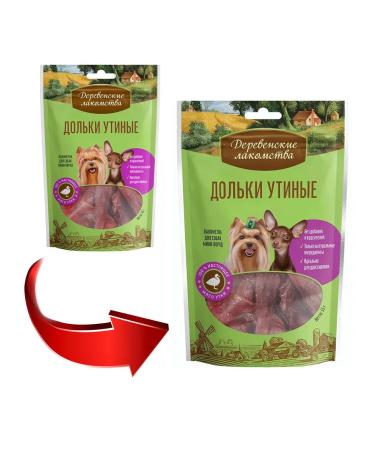 Country delicacies Goodies for dogs of small breeds of slices duck 55 grams - Buy Online on GoSupps.com