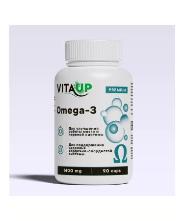 Vita UP Omega vitamins 3 90 capsules 1400 mg - Buy Online on GoSupps.com