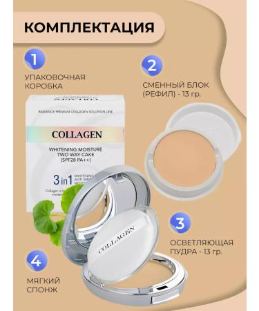 ENOUGH Facial powder matting with collagen No. 21 - Buy Online on GoSupps.com