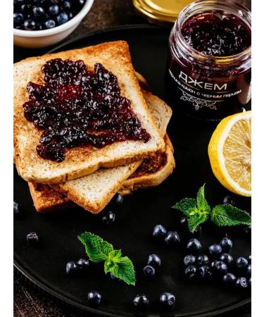 Gorodeya Sugar Refinery Natural jam made of blueberry lemon and black pepper 400 g - Buy Online on GoSupps.com