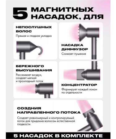 Fan Feng for a professional hair with 5 nozzles and ionization - Buy Online on GoSupps.com