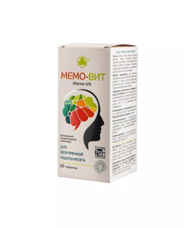 Parapharm Memo-Vit 60 tab. For brain health and good memory - Buy Online on GoSupps.com