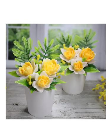Bublesoap Handmade soap bouquet of daffodils 2pcs