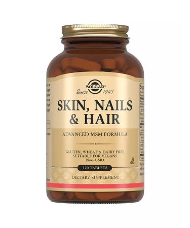 Solgar leather nails and hair 120 pcs - Buy Online on GoSupps.com