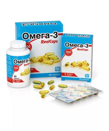 RealCaps Omega-3 capsules 1400 mg 90 pcs - Buy Online on GoSupps.com