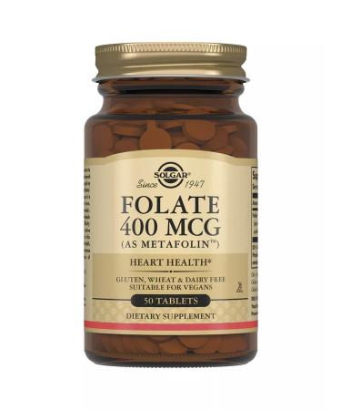 Solgar Folat Metafolin 400 mcg 50 pcs - Buy Online on GoSupps.com