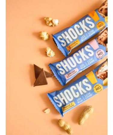 Sports bars Shocks Assorted Batons in Chocolate! 12 pcs - Buy Online on GoSupps.com