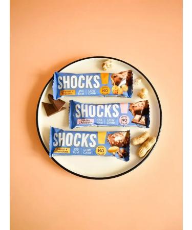 Sports bars Shocks Assorted Batons in Chocolate! 12 pcs - Buy Online on GoSupps.com