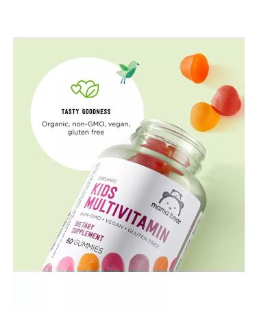 Mama Bear Organic Multivitamins for children chewing 60 pcs - Buy Online on GoSupps.com