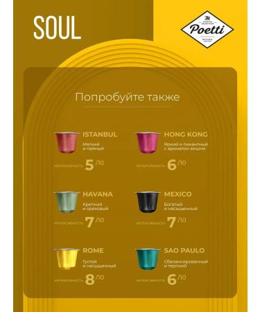 Poetti Coffee in Soul of Rome capsules 10 capsules (type Nespresso) - Buy Online on GoSupps.com