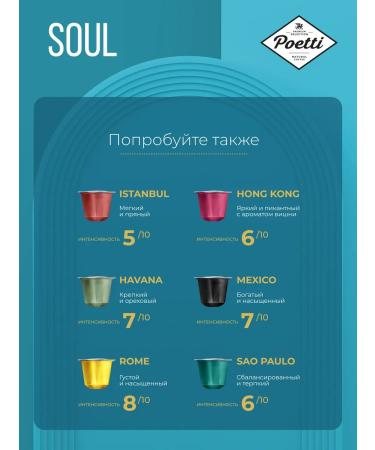 Poetti Coffee in Soul of Havana capsules 10 capsules (type Nespresso) - Buy Online on GoSupps.com