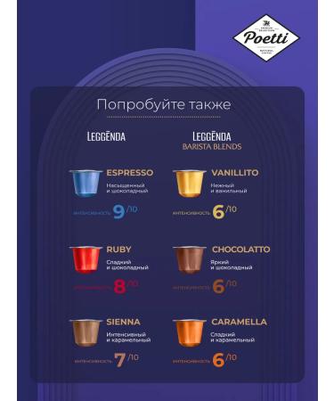 Poetti Coffee in Leggenda Espresso capsules 10 capsules (Nespresso type) - Buy Online on GoSupps.com