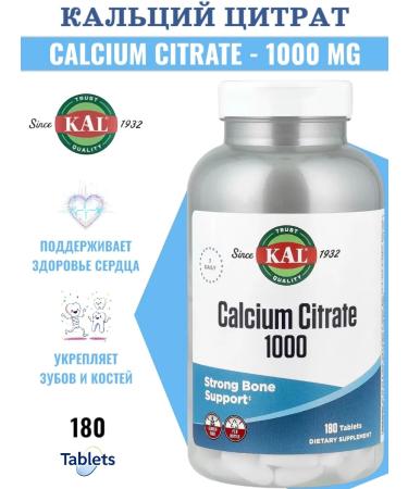 KAL Calcium citrate 180 tablets to strengthen bones