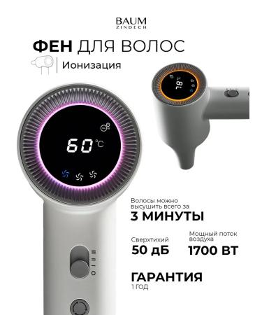 BAUM ZINDECH Feng for hair professional with nozzles