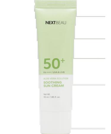 Nextbeau Korea facial face cream with Aloe SPF 50+ extract - Buy Online on GoSupps.com