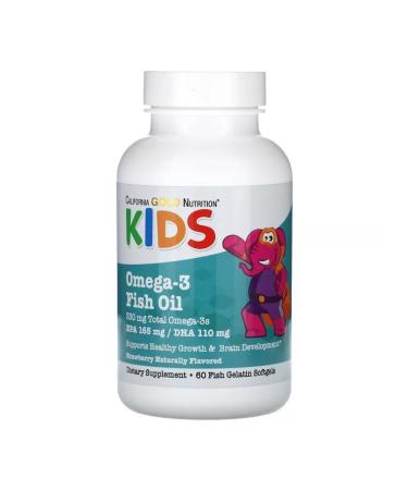 California Gold Nutrition CGN fish oil with omega-3 for children 60 capsules - Buy Online on GoSupps.com