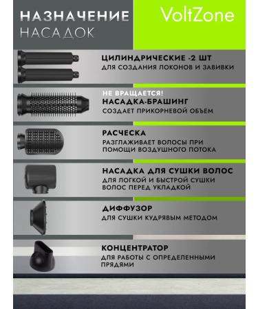 Cult Point Professional Feng Stoyler for hair 7 in 1 with nozzles - Buy Online on GoSupps.com